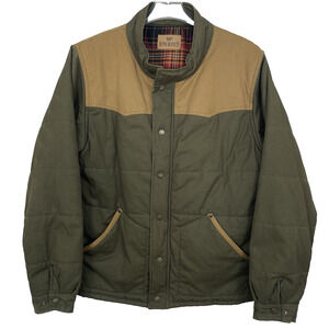 King Ranch Barn Coat Mens XL Olive Tan Western Chore Field Cowboy Workwear